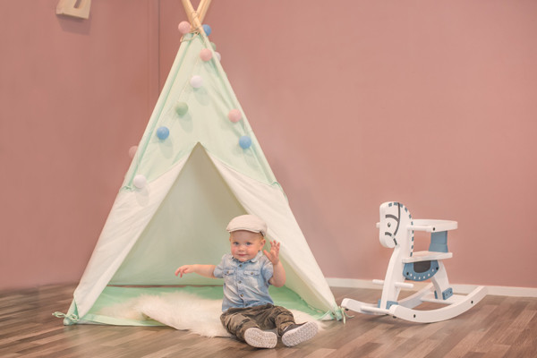 Prachtige mintkleurige speeltent van Bandits 