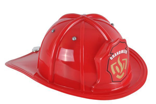 Kunststof brandweerhelm.
