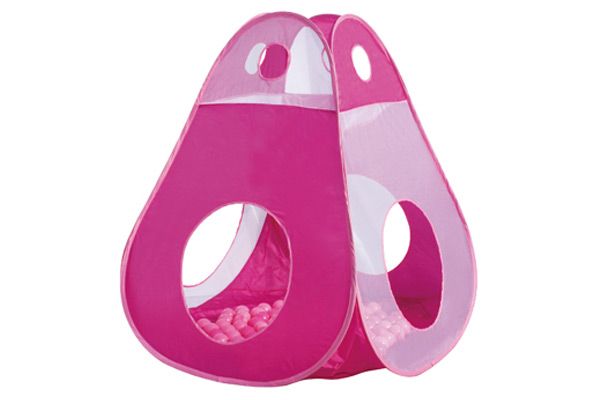 Roze speeltent met 100 ballen.