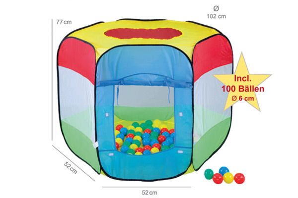 Speeltent met een ruim formaat.