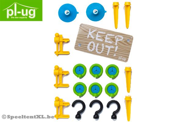 Pl-ug tent kit extra in luxe verpakking.